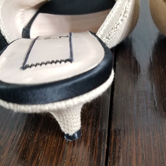 N21 Mule Womens 36.5 Kitten Heel Slide Leather Satin Fabric Slip On Raso Knot - Picture 9 of 15